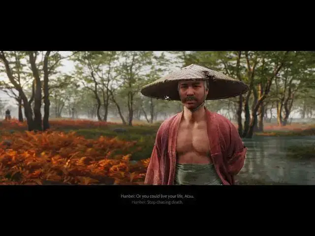 'Video thumbnail for Ghost of Yotei - Shogun of The North: Talk To Hanbei "I Made a Promise To My Family" Cutscene'