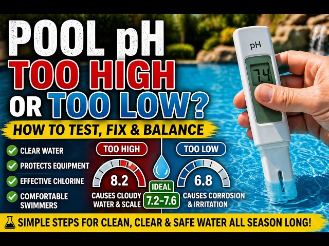Video thumbnail for How to Fix Pool pH Levels (Clear Water Fast)