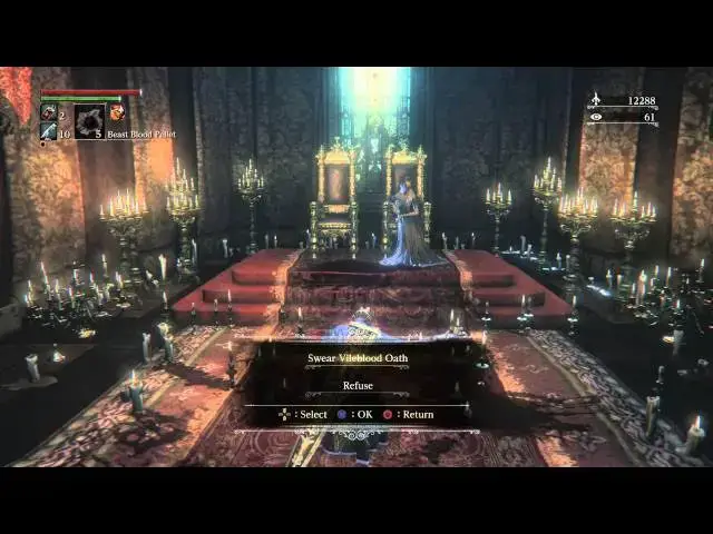 Video thumbnail for Bloodborne - Annalise Queen of the Vilebloods: Respect Gesture, Cainhurst Badge & Unopened Summons