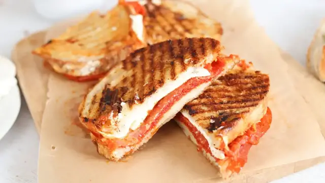 'Video thumbnail for Pepperoni Pizza Panini Recipe'