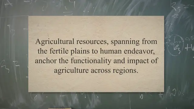 Video thumbnail for Agricultural resources