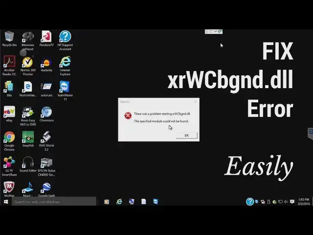 Video thumbnail for How to Fix XrWcbgnd.dll Error at Windows Startup