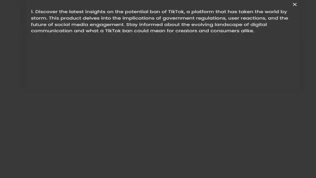 Video thumbnail for storm. This product delves into the implications of government regulations, user reactions, and the future of social media engagement. Stay informed about the evolving landscape of digital communication and