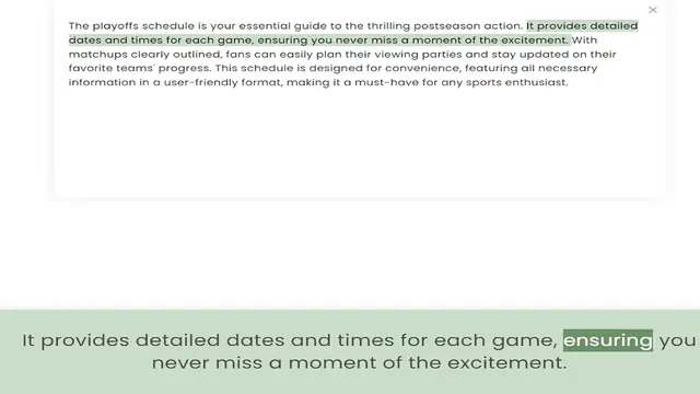 Video thumbnail for dates and times for each game, ensuring you never miss a moment of the excitement. With matchups clearly outlined, fans can easily plan their viewing parties and stay updated on their favorite teams' progress. This schedule is designed fo