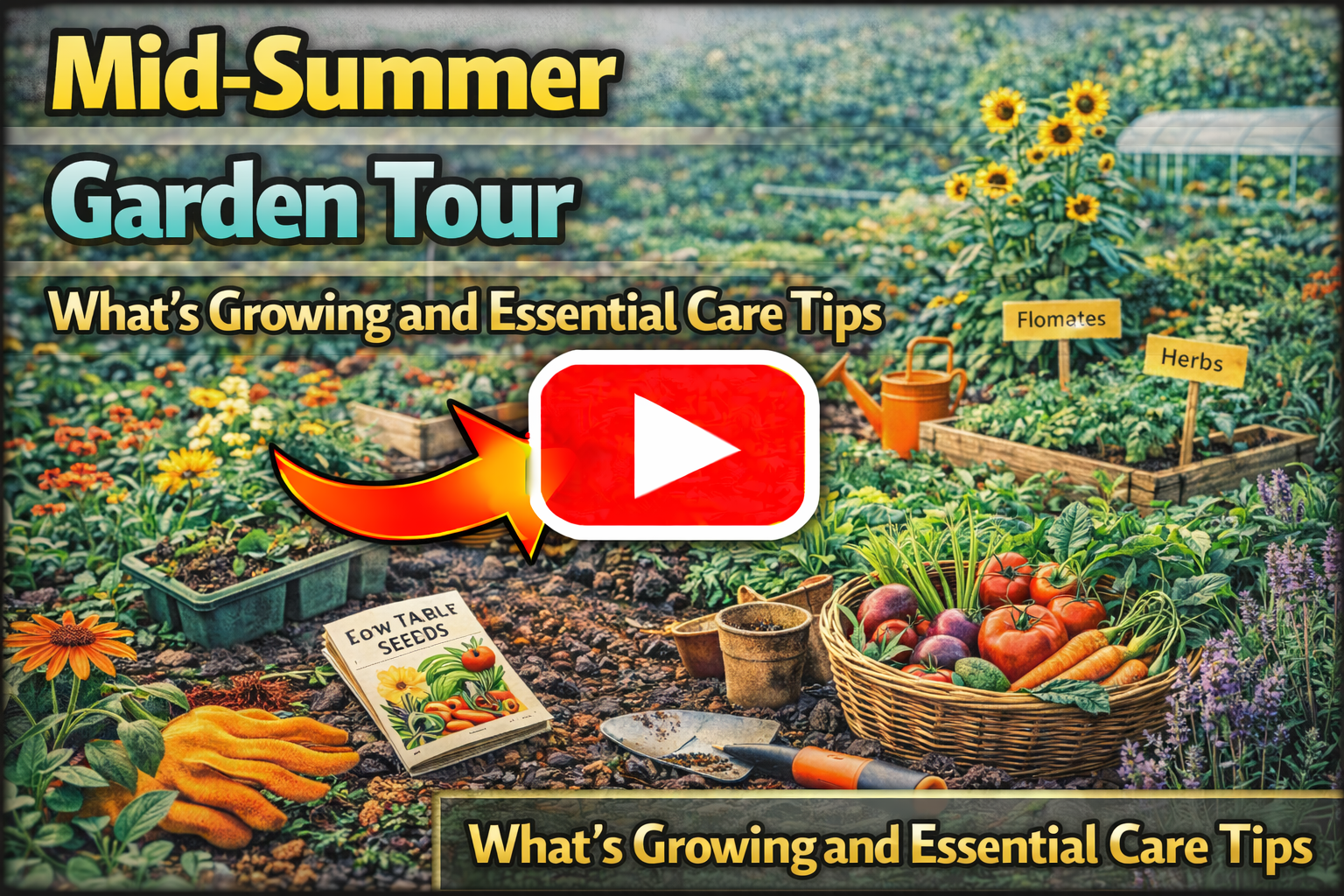 Video thumbnail for Mid-Summer Garden Tour | What’s Growing and Essential Care Tips