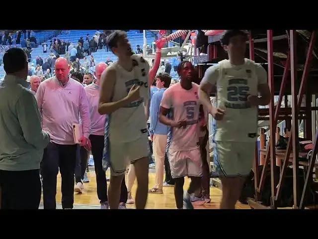Video thumbnail for #UNC team heads to the locker room after win over Notre Dame