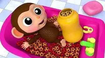 'Video thumbnail for Have fun with the little monkey and learn English words # HIDE puzzle lighting'