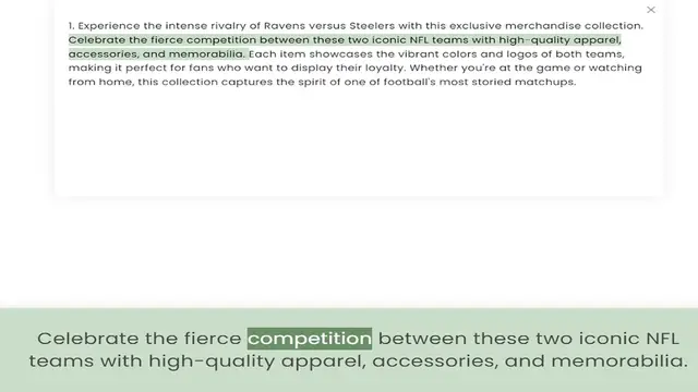 Video thumbnail for Celebrate the fierce competition between these two iconic NFL teams with high-quality apparel, accessories, and memorabilia. Each item showcases the vibrant colors and logos of both teams, making it perfect for fans who want to display th