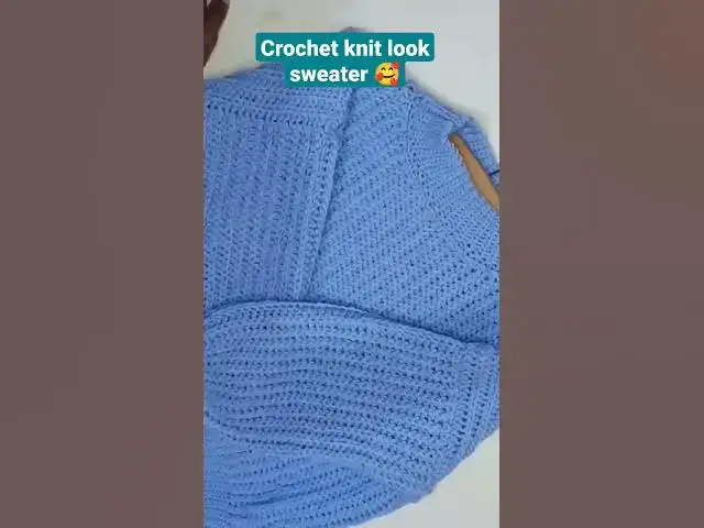 'Video thumbnail for crochet knit look sweater#crochet #sweaterweather #freecrochetpattern #shorts'
