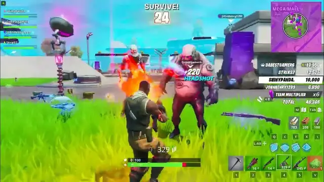 Video thumbnail for Fortnite Horde Rush   Final Boss Killed Gameplay v9 21   Free To Use 60 FPS