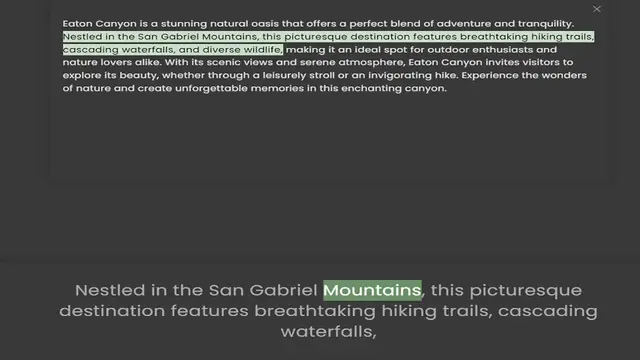 Video thumbnail for Nestled in the San Gabriel Mountains, this picturesque destination features breathtaking hiking trails, cascading waterfalls, and diverse wildlife, making it an ideal spot for outdoor enthusiasts and nature lovers alike. With its scenic v