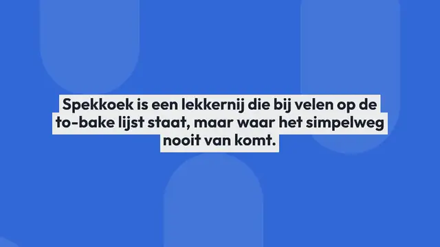 Video thumbnail for Spekkoek maken – Recept