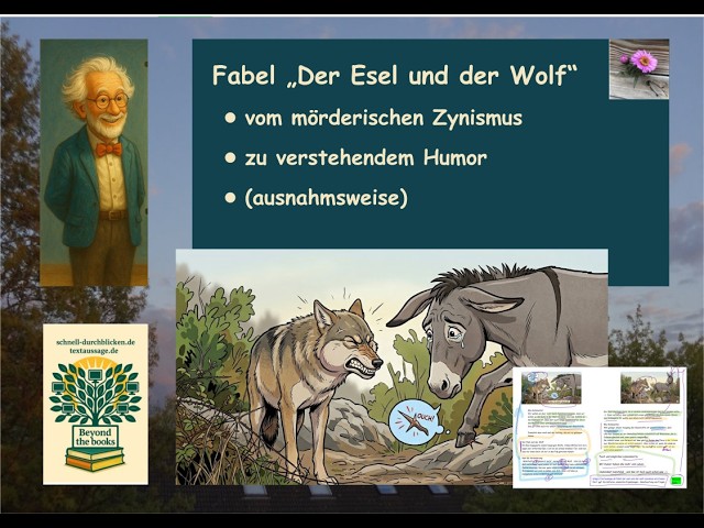 Video thumbnail for Fabel kreativ: "Der Esel und der Wolf" - wenn aus brutalem Zynismus Humor wird - zumindest manchmal