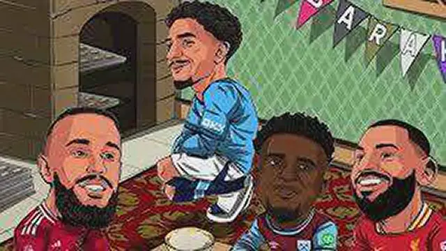 'Video thumbnail for حساب الدوري الإنجليزي يحتفل بعيد الفطر بطريقة كرتونية صلاح ومرموش في المقدمة'