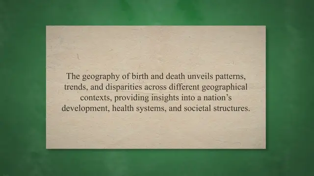 Video thumbnail for The Geography of Birth and Death