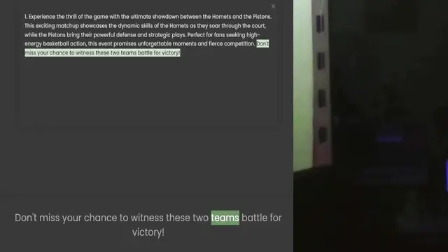 Video thumbnail for This exciting matchup showcases the dynamic skills of the Hornets as they soar through the court, while the Pistons bring their powerful defense and strategic plays. Perfect for fans seeking high-energy basketball action, this event promi