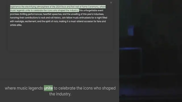 Video thumbnail for music legends unite to celebrate the icons who shaped the industry. This unforgettable event promises thrilling performances, heartfelt speeches, and the unveiling of this year's inductees, honoring their contributions to rock and roll hi
