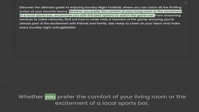 Video thumbnail for action of your favorite teams. Whether you prefer the comfort of your living room or the excitement of a local sports bar, we provide you with the best options to watch the game live. From streaming services to cable networks, find out ho