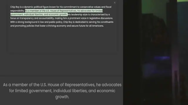 Video thumbnail for responsibility. As a member of the U.S. House of Representatives, he advocates for limited government, individual liberties, and economic growth. His leadership style is characterized by a focus on transparency and accountability, making