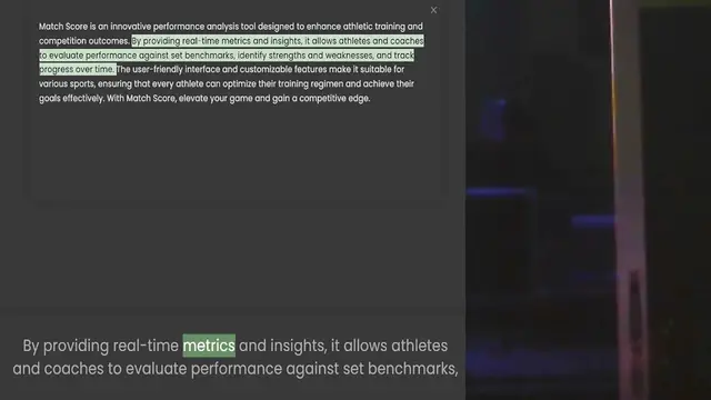 Video thumbnail for competition outcomes. By providing real-time metrics and insights, it allows athletes and coaches to evaluate performance against set benchmarks, identify strengths and weaknesses, and track progress over time. The user-friendly interface