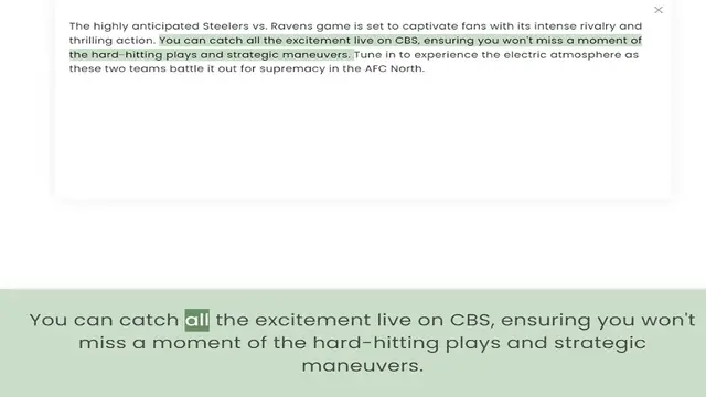 Video thumbnail for thrilling action. You can catch all the excitement live on CBS, ensuring you won't miss a moment of the hard-hitting plays and strategic maneuvers. Tune in to experience the electric atmosphere as these two teams battle it out for suprema