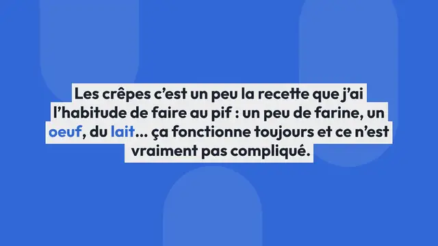 Video thumbnail for Crêpes moelleuses sans oeuf et sans lactose