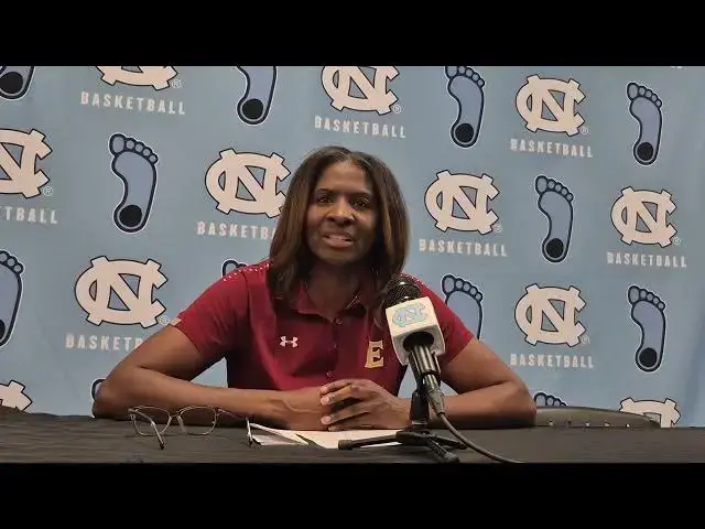 'Video thumbnail for Elon coach Charlotte Smith after loss at #UNC'