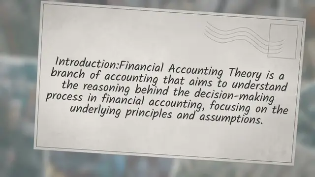 Video thumbnail for Financial Accounting Theory