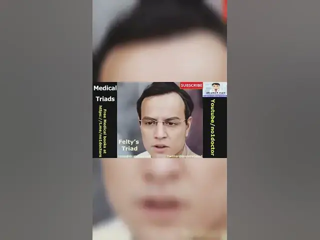 Video thumbnail for #felty_triad #felty_syndrome #shorts #Surgical_problem #no1doctor #medical #frcs#exam #mrcs #usmle