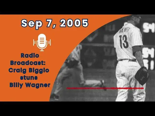 Video thumbnail for Sep 7, 2005 Craig Biggio stuns Billy Wagner