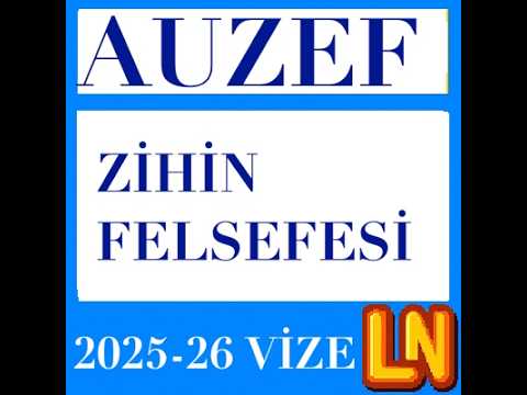 Video thumbnail for Zihin Felsefesi 2025-2026 Vize Soruları