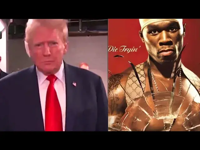 'Video thumbnail for Donald Trump Walks Out With a Bandage in his Ear Playing 50 Cent's Many Men'