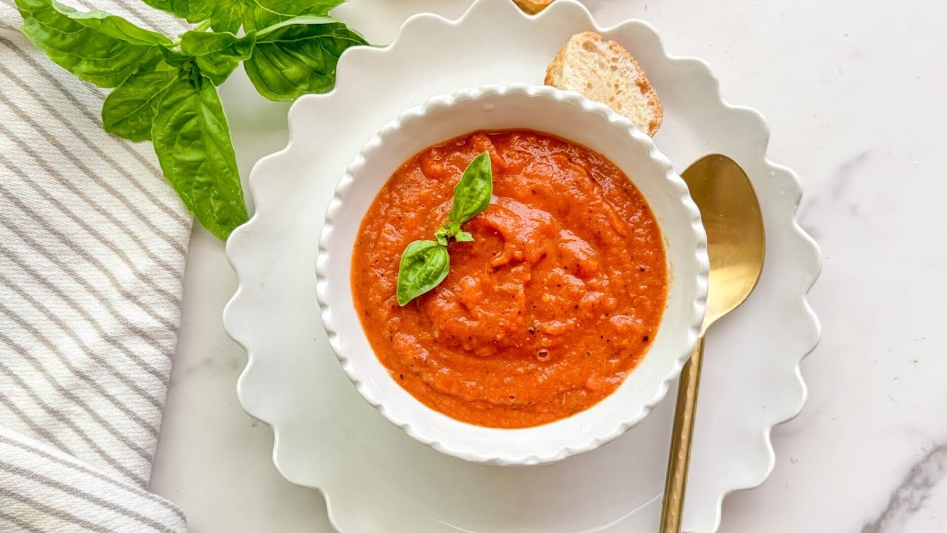 Video thumbnail for Cozy 3-Ingredient Tomato Soup Recipe