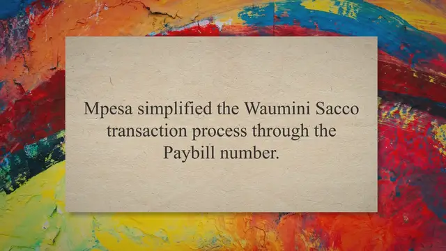 'Video thumbnail for How to Pay Waumini Sacco via Paybill Number'