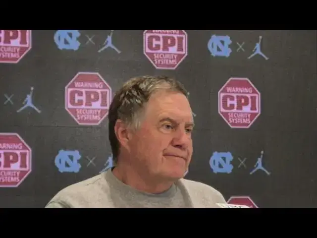 'Video thumbnail for #UNC coach Bill Belichick press conference before practice on Wednesday, Aug. 20'