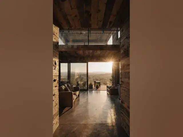 Video thumbnail for Modern Rustic Ranch Tour: Reclaimed Wood & Glass Balcony Charm  #tinyhome #rusticdesign