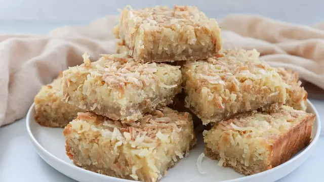 'Video thumbnail for Chewy Sweet Coconut Bars Recipe'