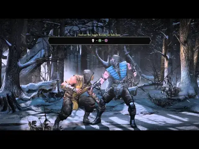 Video thumbnail for Mortal Kombat X - Training Tutorial (Basics) Execute a Juggle Combo on Sub Zero Gameplay Sequence