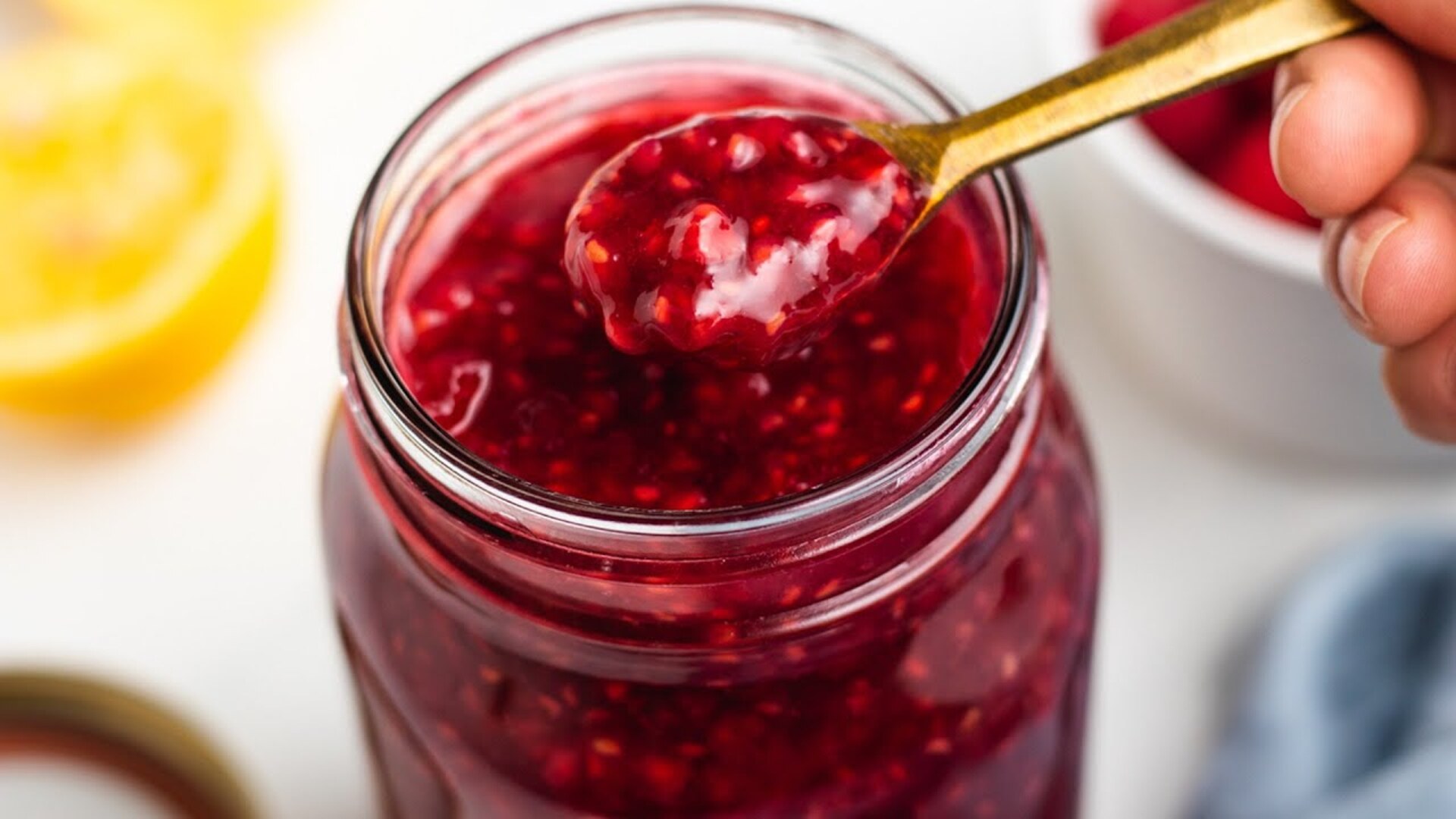 Video thumbnail for Zingy Raspberry Jam Recipe