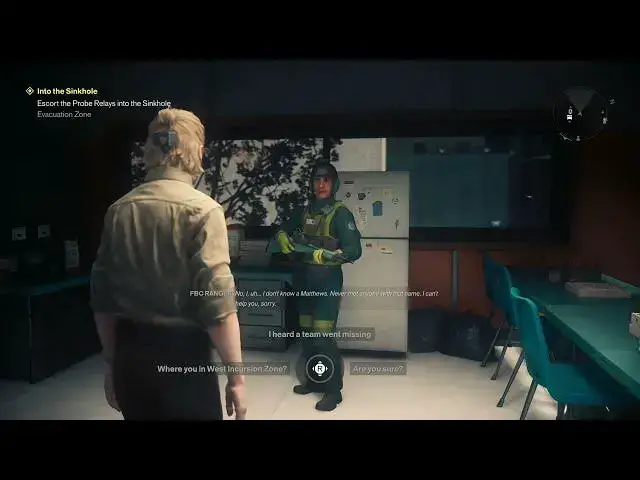 Video thumbnail for Control Resonant - Central: Talk with Matthews at Field Office "Did You Abandon Your Team?" Tell Zoe
