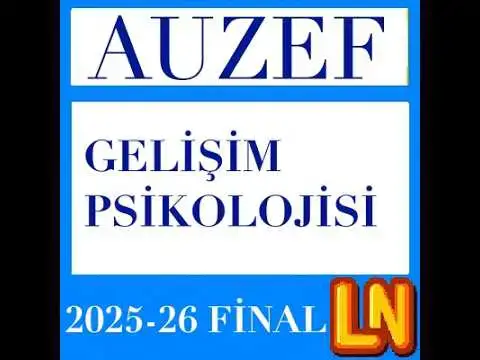 Video thumbnail for Gelişim Psikolojisi 2025-2026 Final Soruları