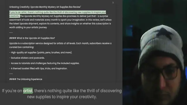 Video thumbnail for Unboxing Creativity Upcrate Monthly Mystery Art Supplies Box Review If you’re an artist, there’s nothing quite like the thrill of discovering new supplies to inspire your creativity. The Upcrate Monthly Mystery Art Supplies Box promises t