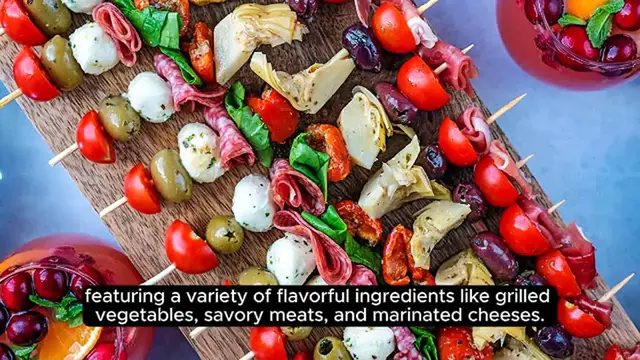 Video thumbnail for Antipasto Skewers with Grilled Vegetables and Meat
