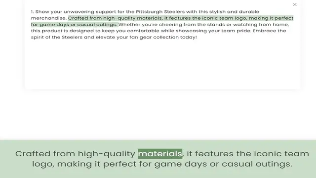 Video thumbnail for merchandise. Crafted from high-quality materials, it features the iconic team logo, making it perfect for game days or casual outings. Whether you're cheering from the stands or watching from home, this product is designed to keep you com