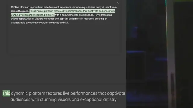 Video thumbnail for across the globe. This dynamic platform features live performances that captivate audiences with stunning visuals and exceptional artistry. With a commitment to excellence, BGT Live presents a unique opportunity for viewers to engage with