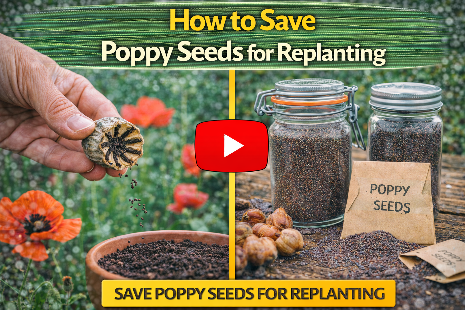 Video thumbnail for How to Save Poppy Seeds for Replanting