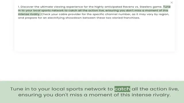 Video thumbnail for in to your local sports network to catch all the action live, ensuring you don't miss a moment of this intense rivalry. Check your cable provider for the specific channel number, as it may vary by region, and prepare for an electrifying s