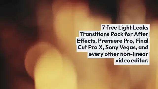 Video thumbnail for 7 Free Light Leaks Transitions For Non-Linear Video Editors
