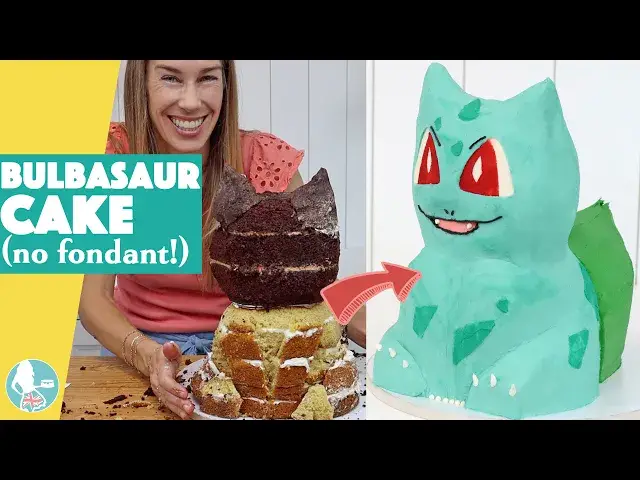 'Video thumbnail for Bulbasaur Cake NO FONDANT'