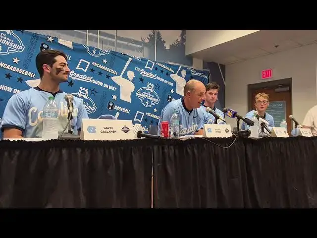 'Video thumbnail for UNC's Gavin Gallaher, Scott Forbes, Ryan Lynch and Walker McDuffie after win over Oklahoma #UNC'